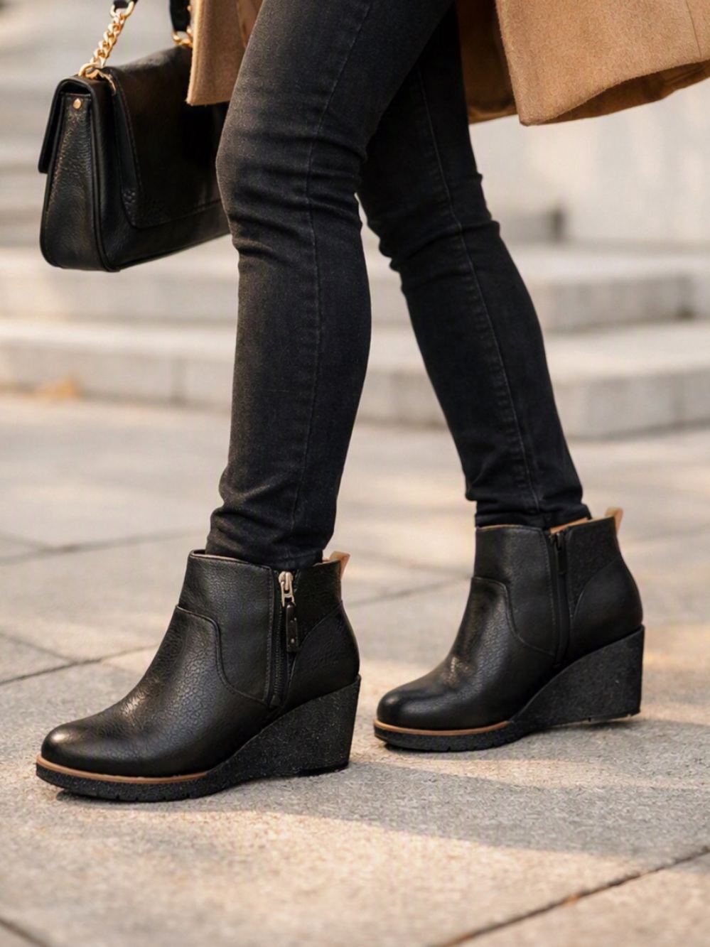 Dr. Scholl’s Bianca Wedge Booties Black Women’s 9 Ankle Boots - Picture 12 of 15